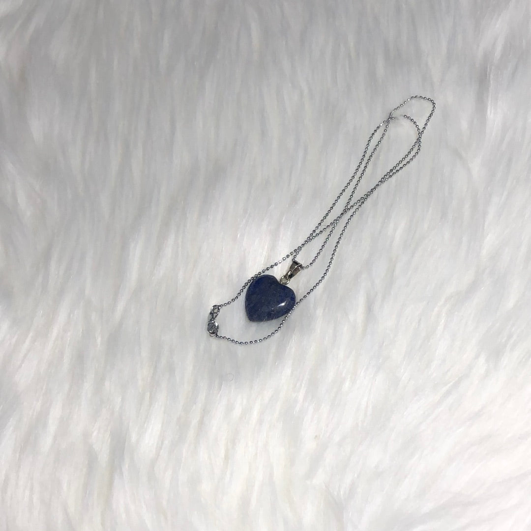 Lapis Lazuli Crystal heart necklace