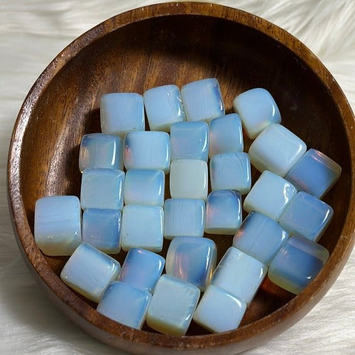 Opalite square stone - October birthstone