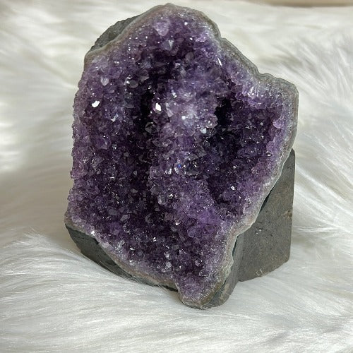 Amethyst cluster for desk| Amethyst geode for decoration