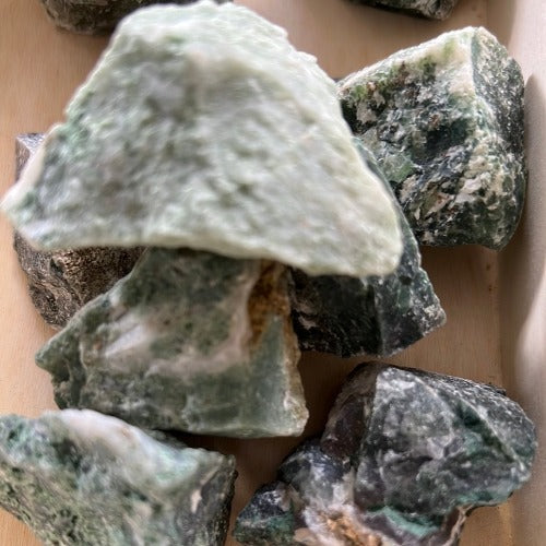 Moss agate stone - Rough healing rock