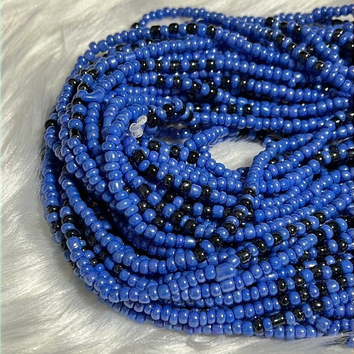 royal blue tie on waist beads