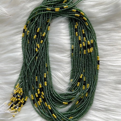 Authentic Green and Gold waist beads