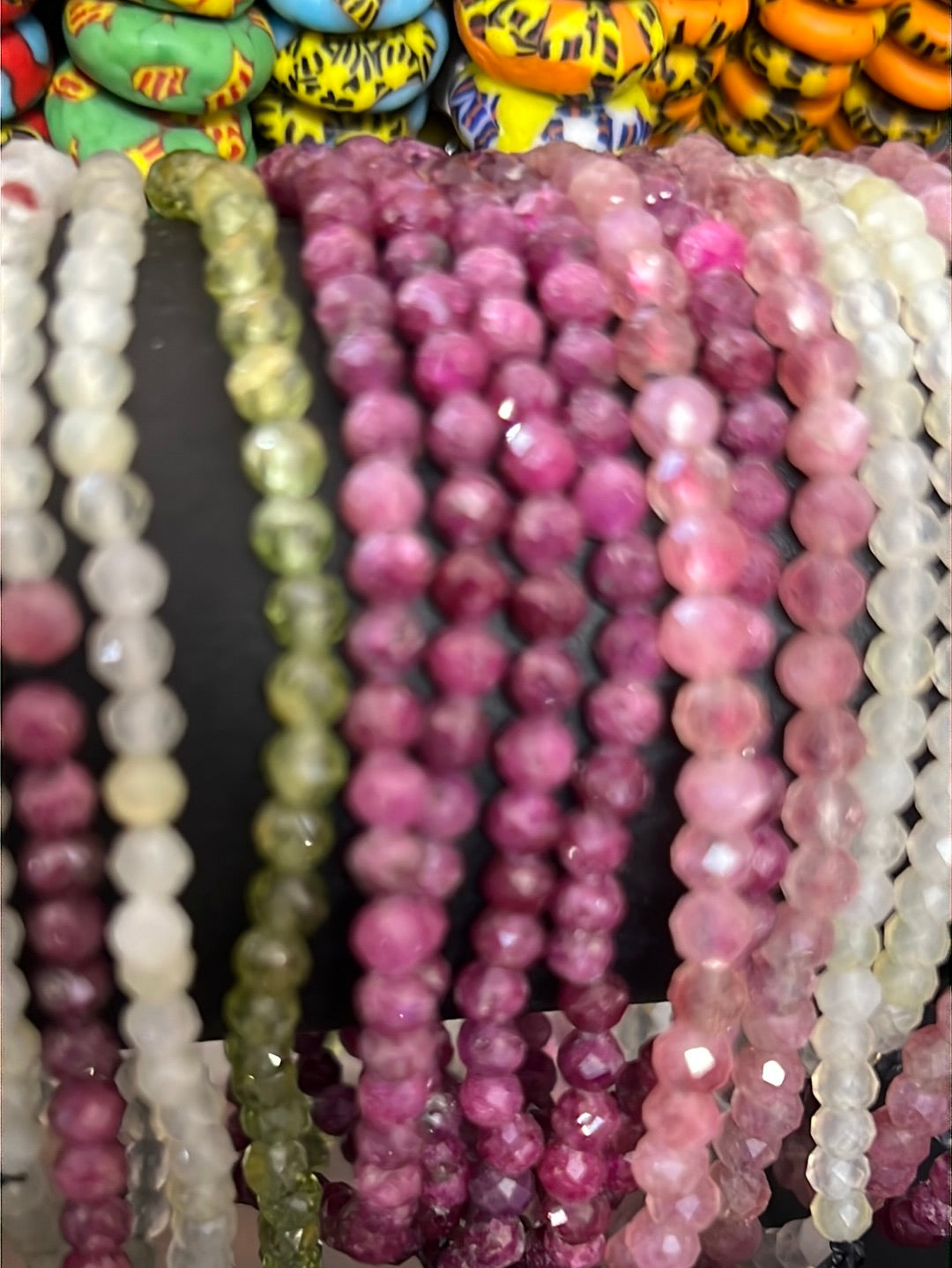 Crystal Faceted Beads Bracelets