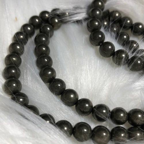 Pyrite Beads Bracelet - Gold iron crystal bracelet