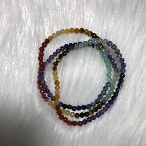 7 Chakras balance bracelet - Chakra healing stone beads