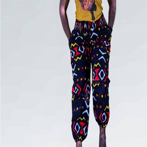 African Print Two Piece Pants Set for Women - KAYAMMAH