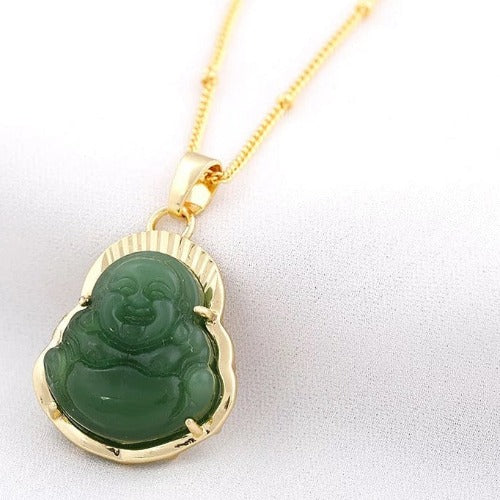 Buddha fortune necklace with Gold chain