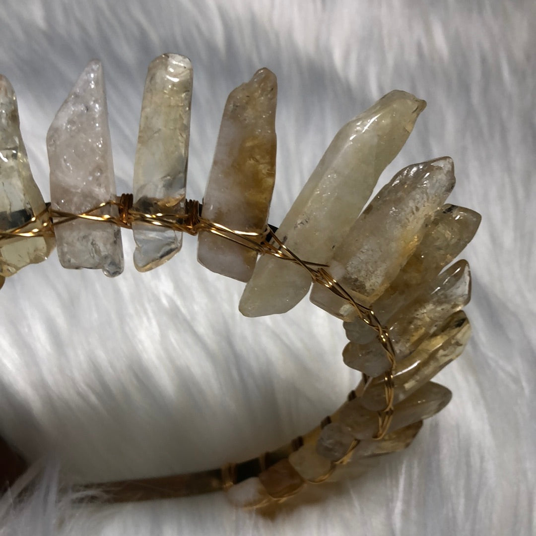 Raw Crystal crown - Gemstone Tiara for bride