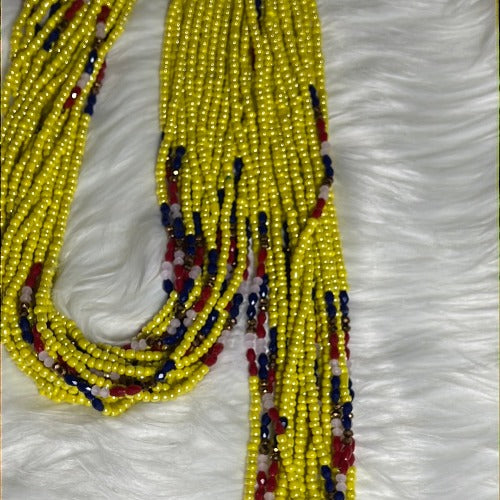 Golden Yellow African Waist beads