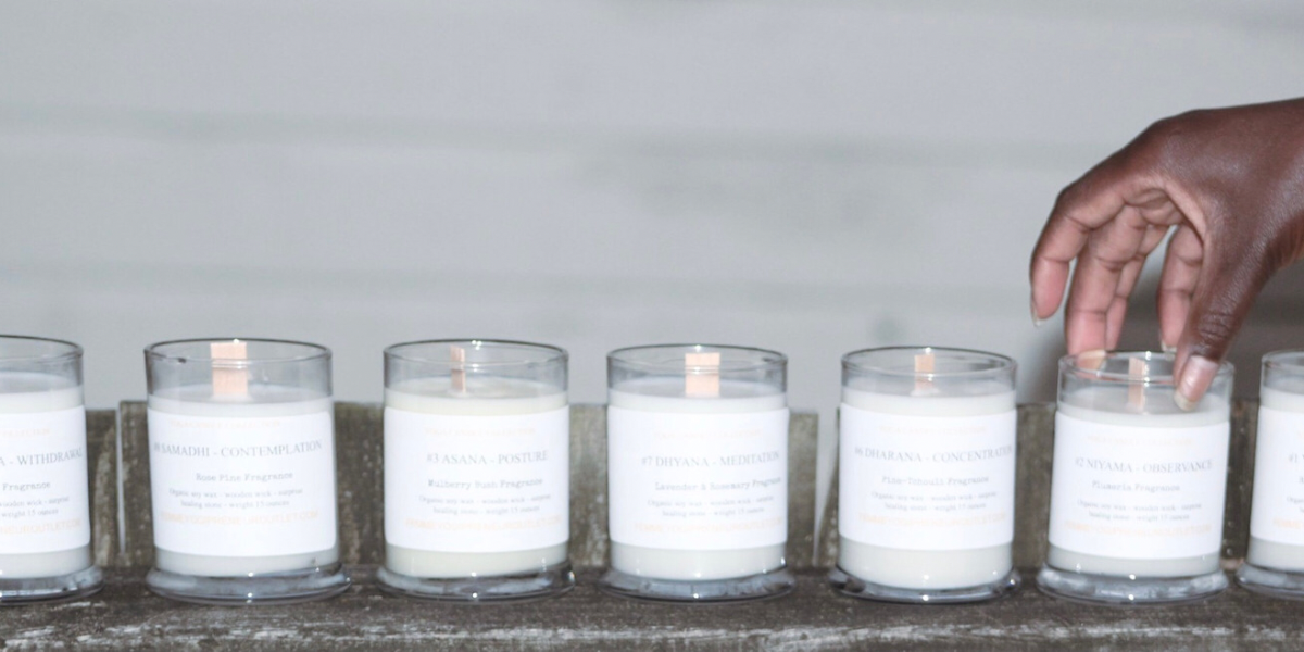 Yoga candles set - Eight limbs of Yoga