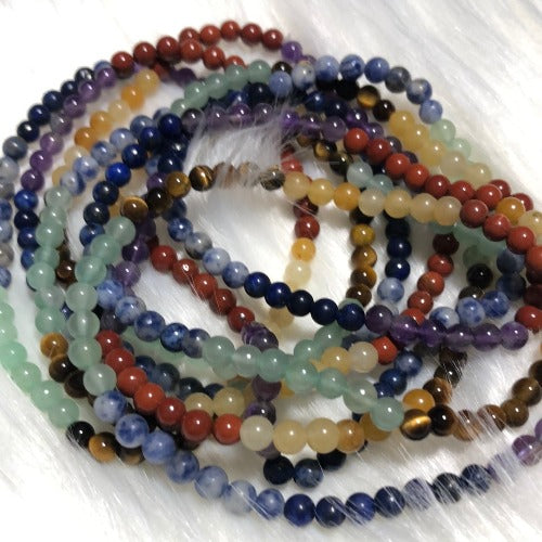 7 Chakras balance bracelet - Chakra healing stone beads