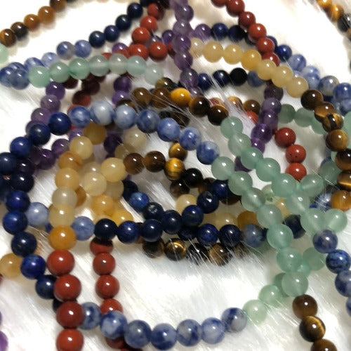 7 Chakras balance bracelet - Chakra healing stone beads
