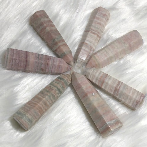 Botswana Pink Lace Agate crystal Towers