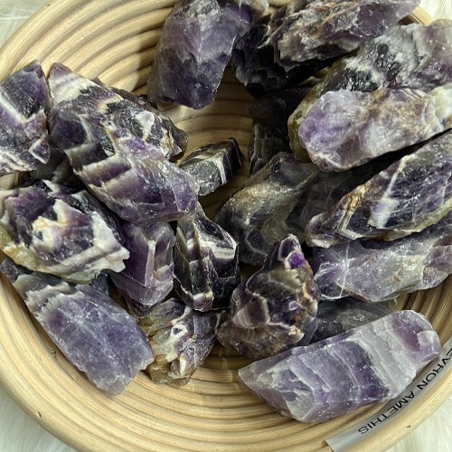 Chevron Amethyst from Zambia - Raw Purple Amethyst