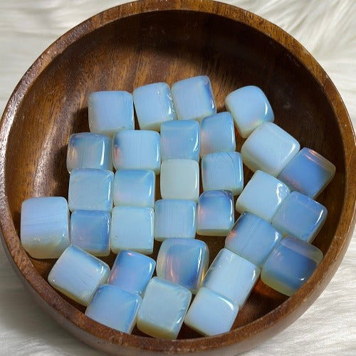 Opalite square stone - October birthstone