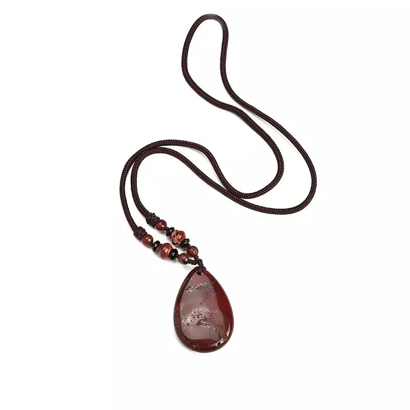 Brecciated Jasper gemstone necklace | Grounding stone pendant