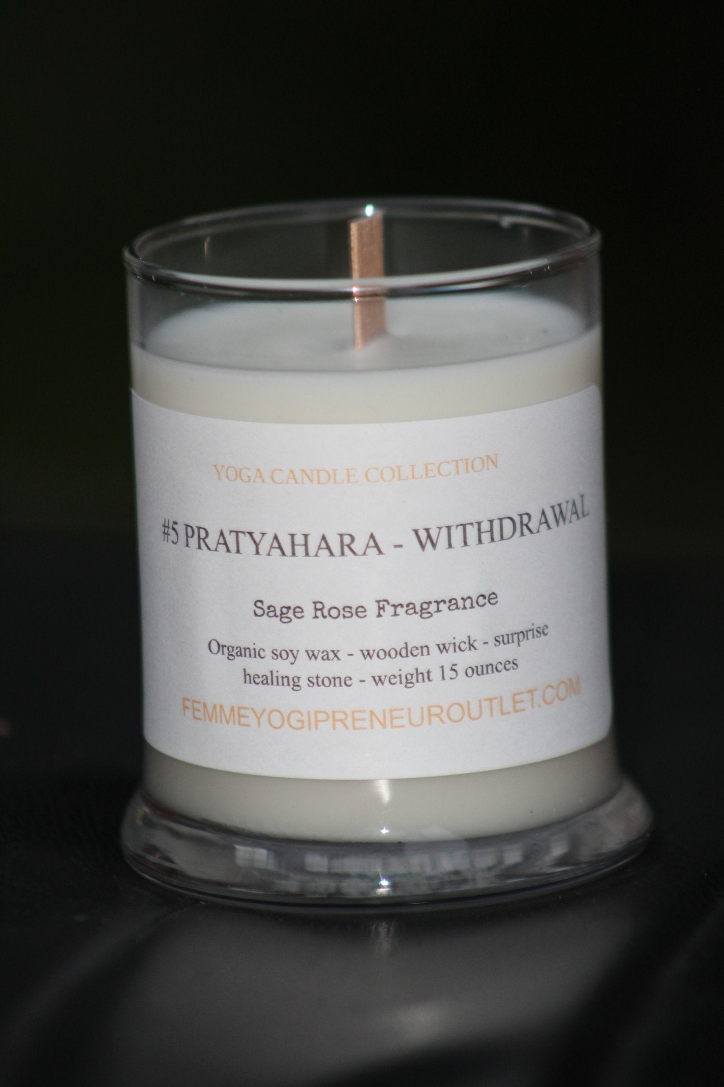 Pratyahara - Withdrawal (Yoga practice candle)
