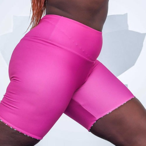 Afua Reversible Yoga shorts - High waist Biker Short -Back pocket