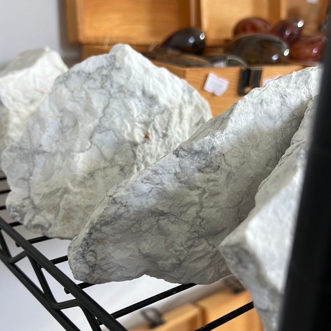 White Magnesite raw stone