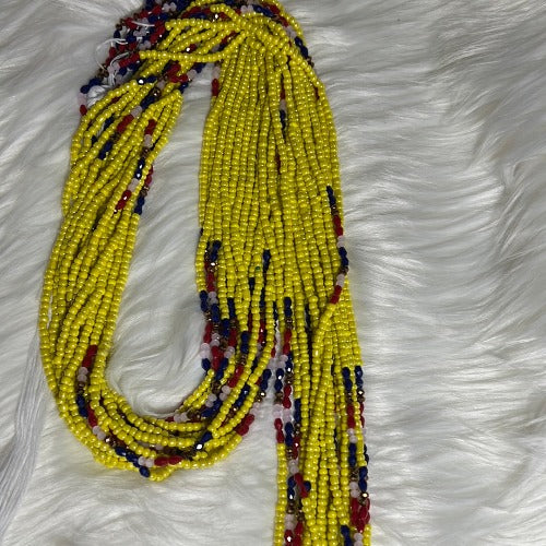 yellow golden waist beads