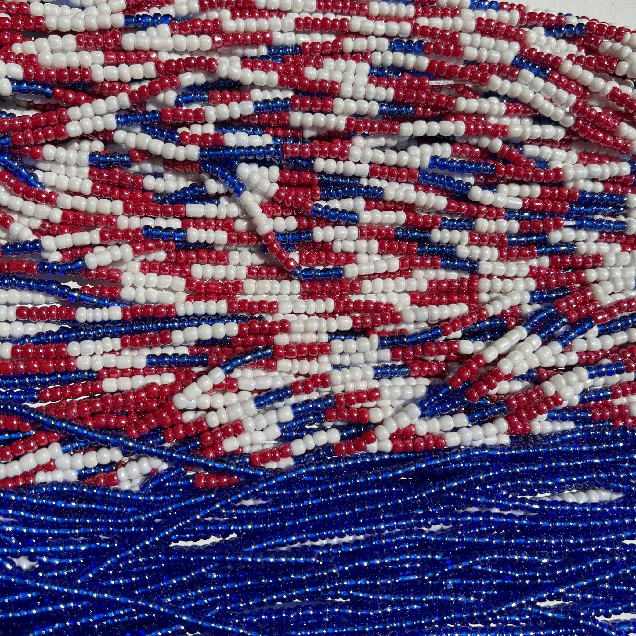 4th of July waist beads - American Flag jewelry