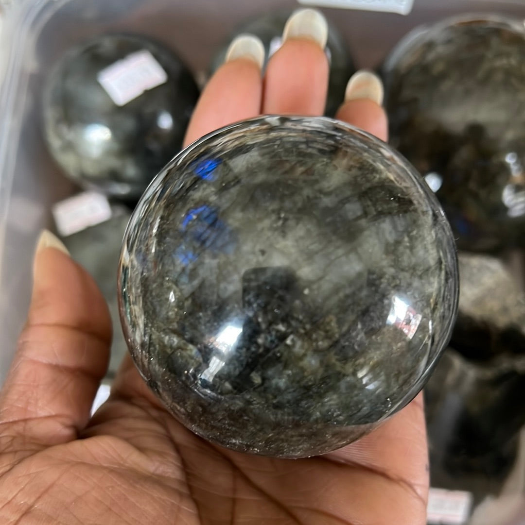 Big Labradorite crystal sphere - Healing crystal ball