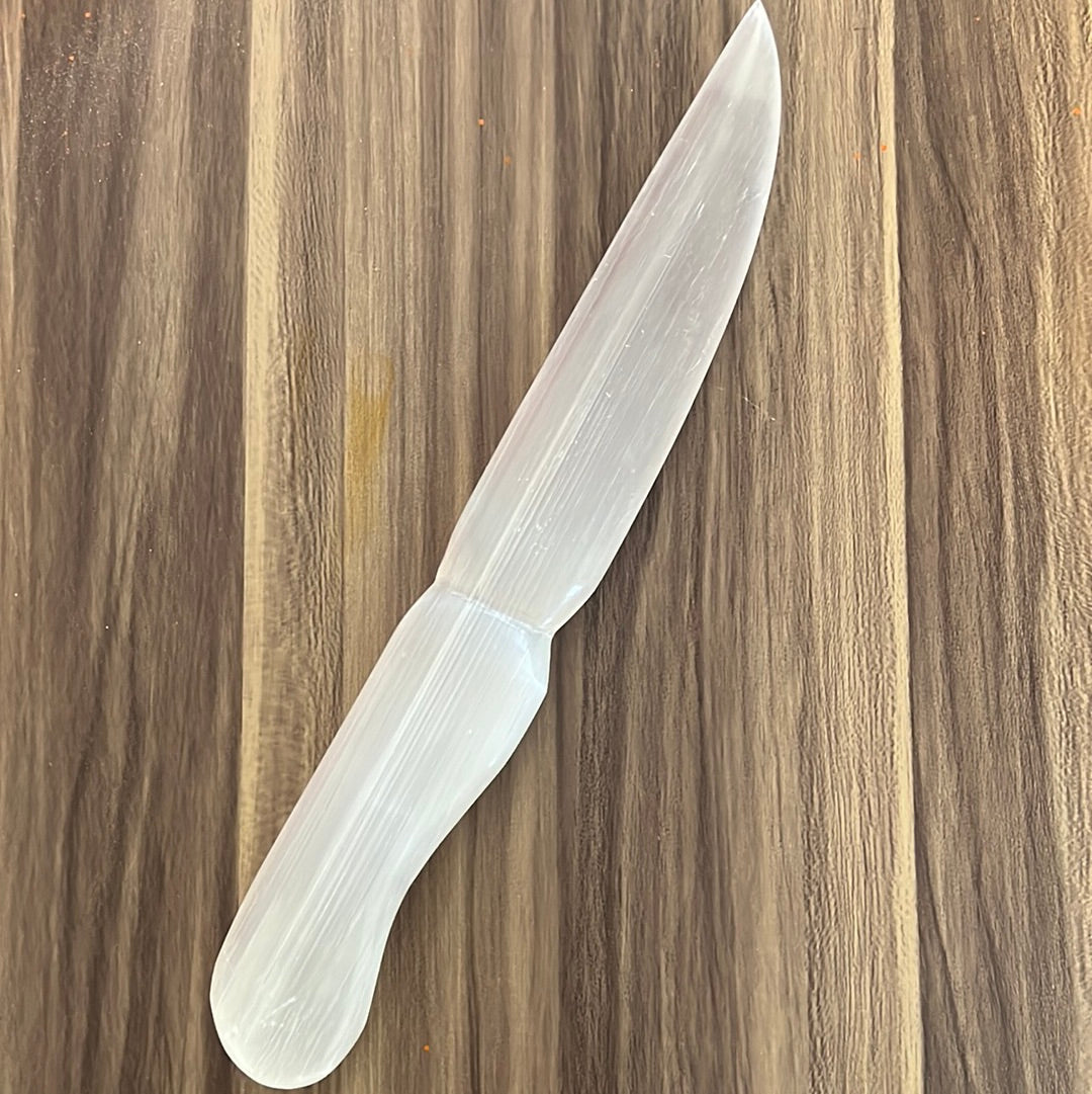 Selenite Crystal Knife - Altar tool