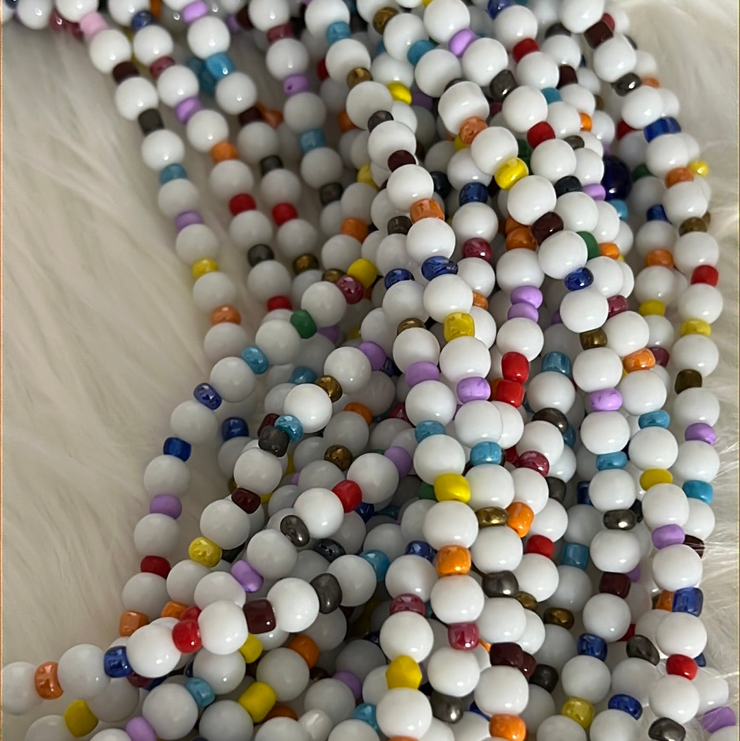 Cotton candy Waist beads - Premium bead quality - Body jewelry