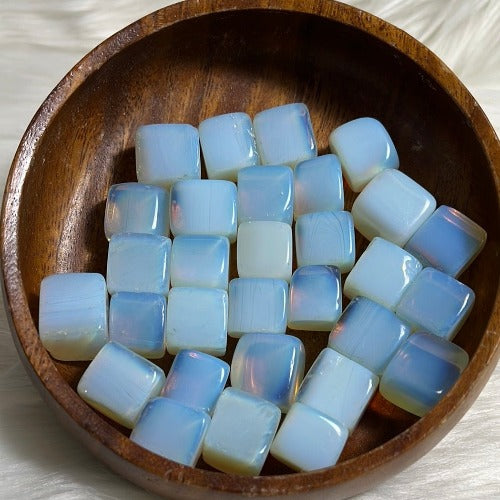 Opalite square stone - October birthstone