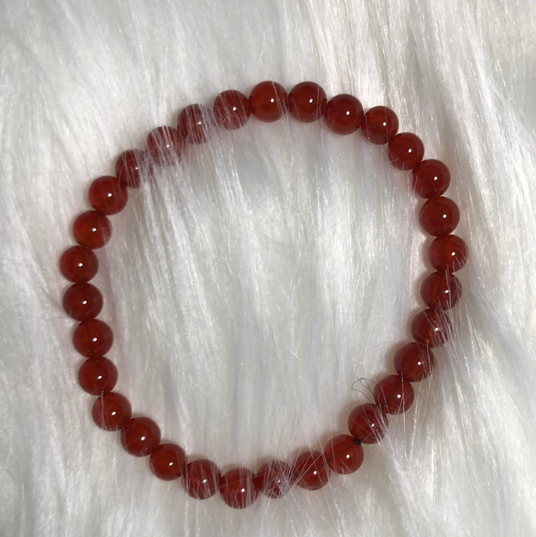 Carnelian stone bracelet | Healing crystal bead bracelet