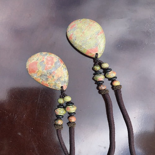 Unakite stone necklace