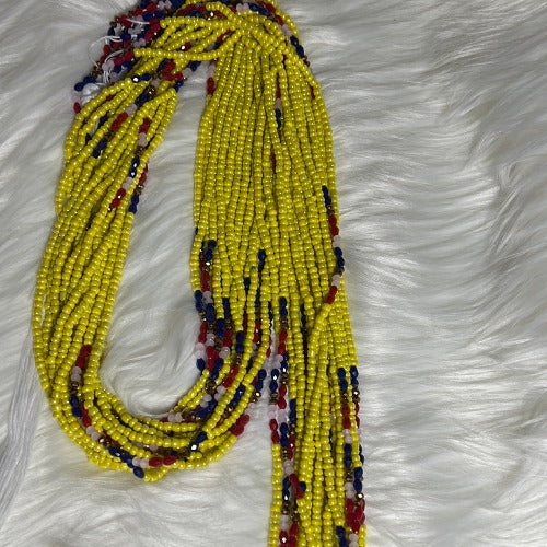 Golden Yellow African Waist beads