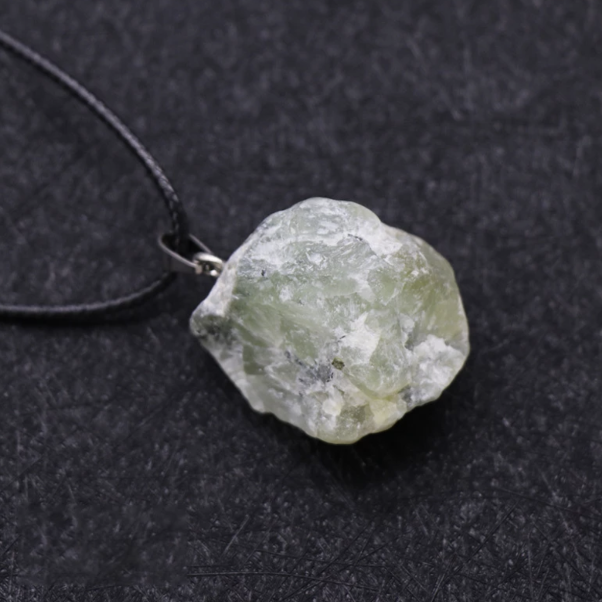 Raw chunky crystal necklace | Natural healing stone pendant