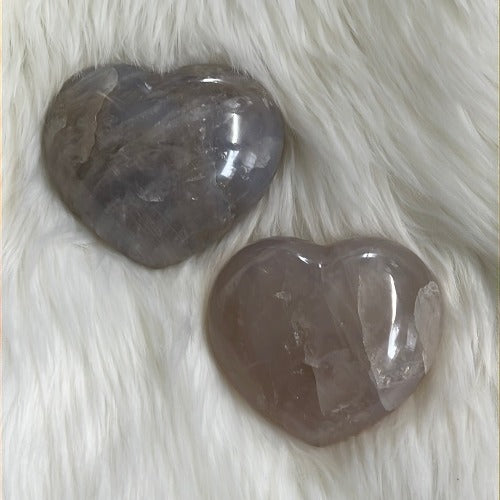 Blue Rose Quartz - Heart shape Rose quartz