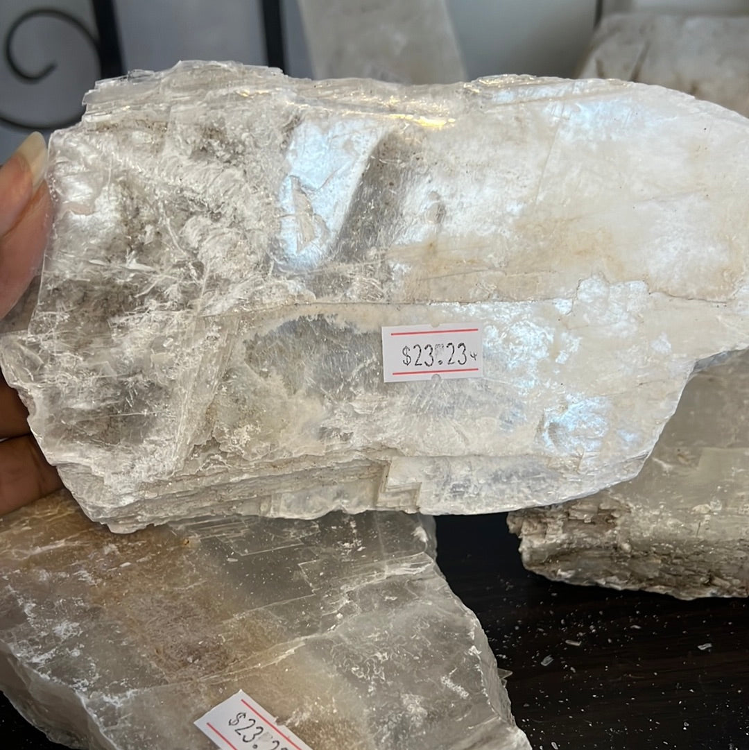 Authentic Selenite slab from Utah - Raw Gypsum