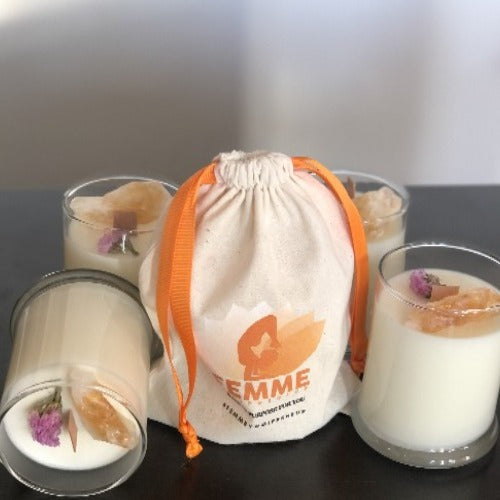 New Year New Me Manifestation candle - Candle infused with Citrine