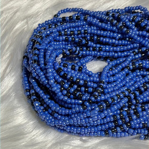 Blue & Navy waist beads tie on - 47 inches