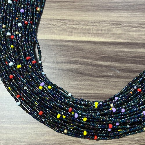 Blue Navy Iridescent waist beads - One size fits most