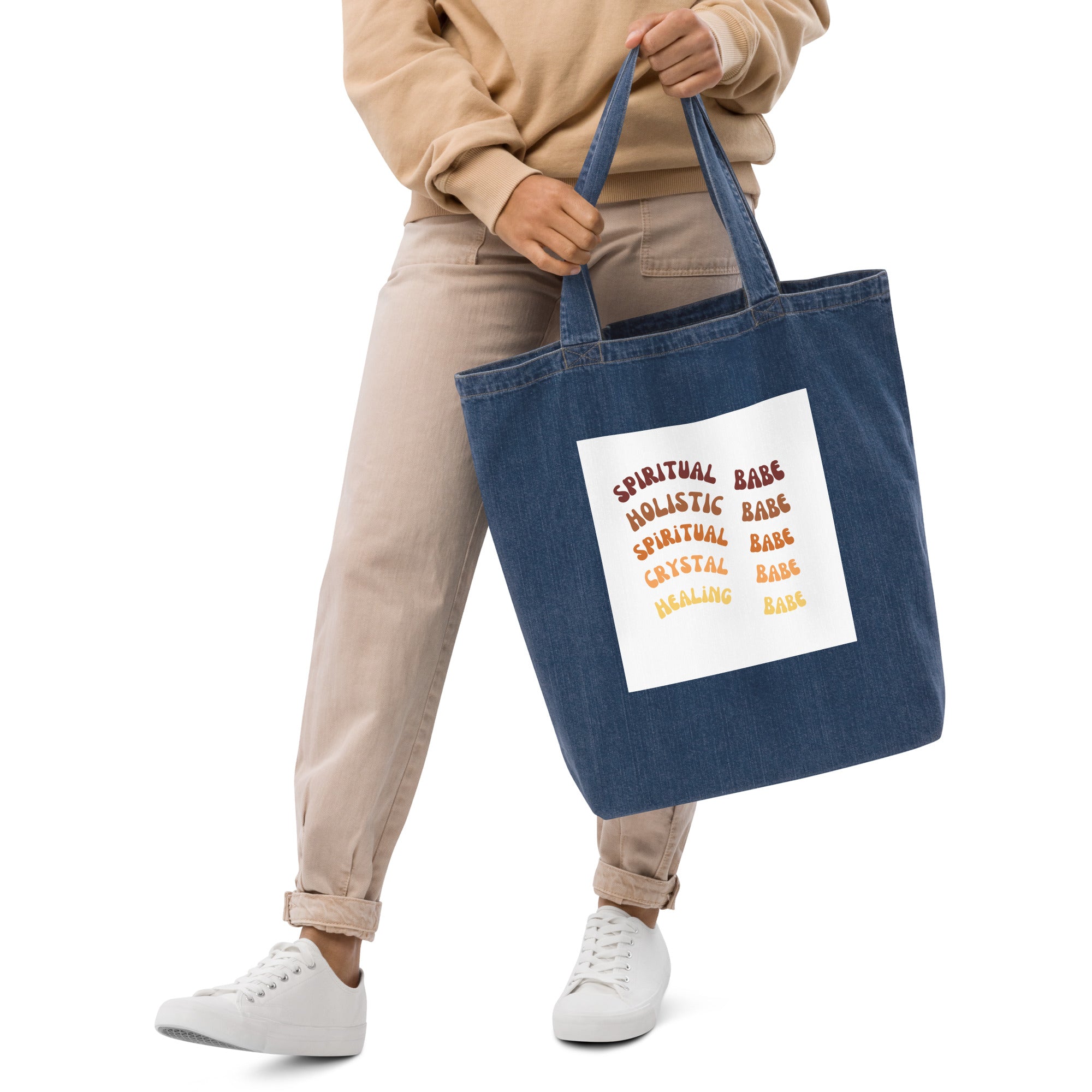 Spiritual Babe - Denim tote bag