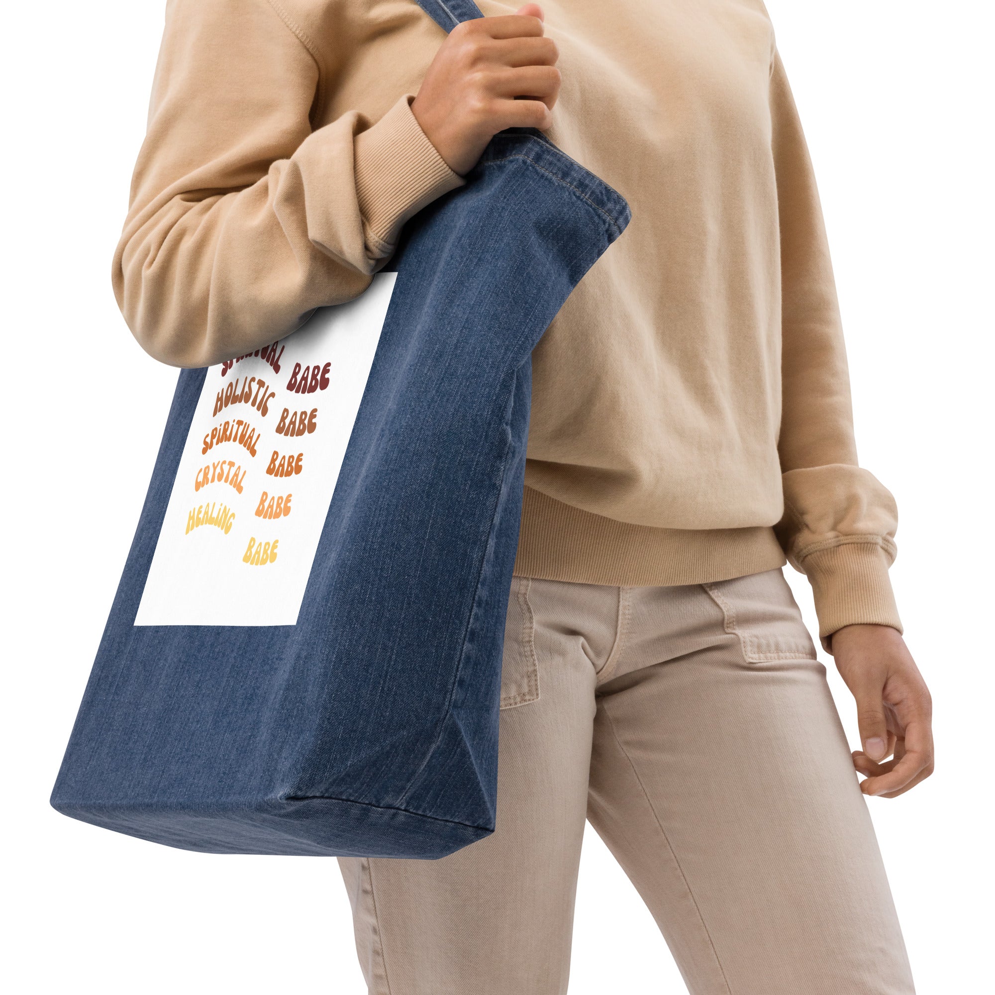 Spiritual Babe - Denim tote bag